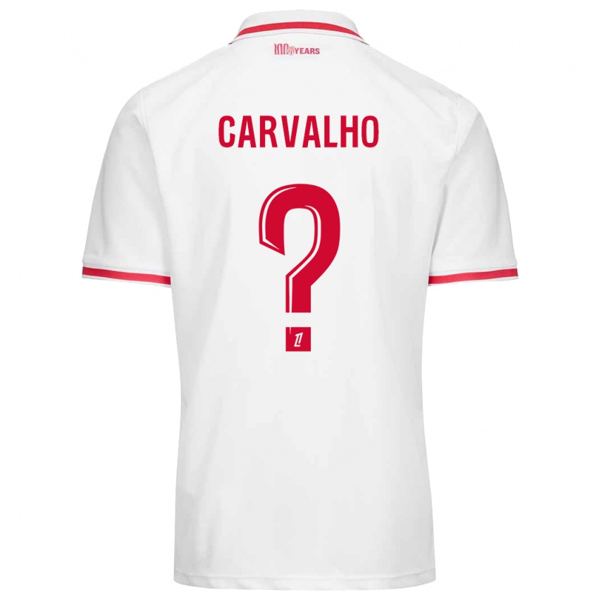 Bambino Maglia Lorenzo Carvalho #0 Bianco Rosso Kit Gara Home 2024/25 Maglietta