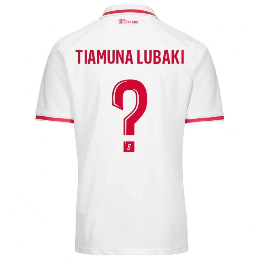 Bambino Maglia Loïc Tiamuna Lubaki #0 Bianco Rosso Kit Gara Home 2024/25 Maglietta