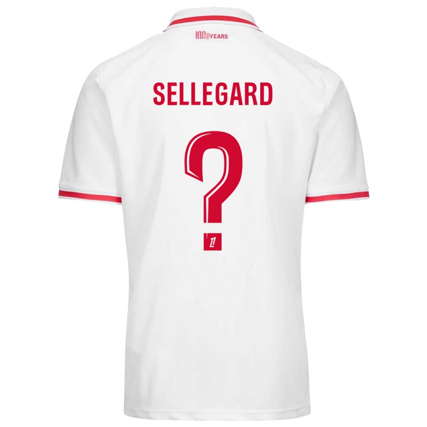 Bambino Maglia Alexander Sellegard #0 Bianco Rosso Kit Gara Home 2024/25 Maglietta