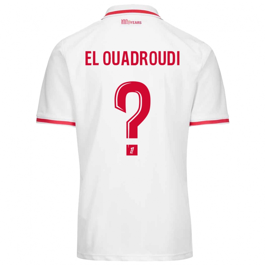 Bambino Maglia Imrane El Ouadroudi #0 Bianco Rosso Kit Gara Home 2024/25 Maglietta