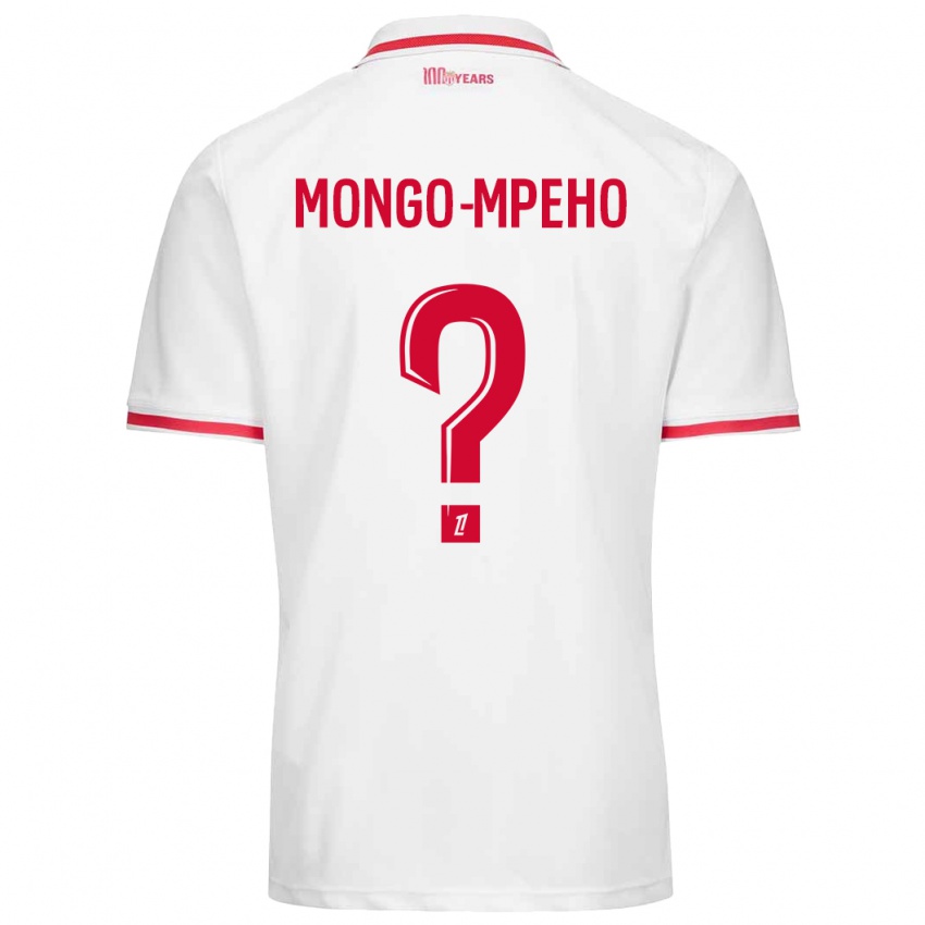 Bambino Maglia Djordan Mongo-Mpeho #0 Bianco Rosso Kit Gara Home 2024/25 Maglietta