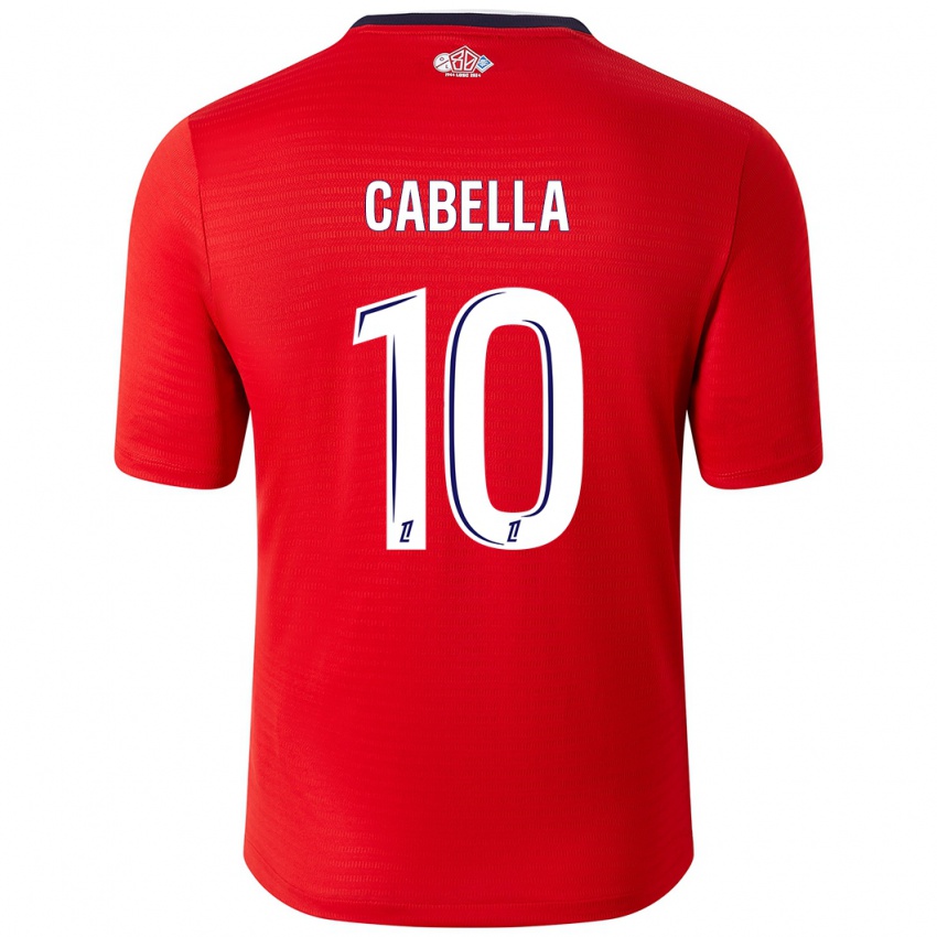 Bambino Maglia Rémy Cabella #10 Rosso Bianco Kit Gara Home 2024/25 Maglietta