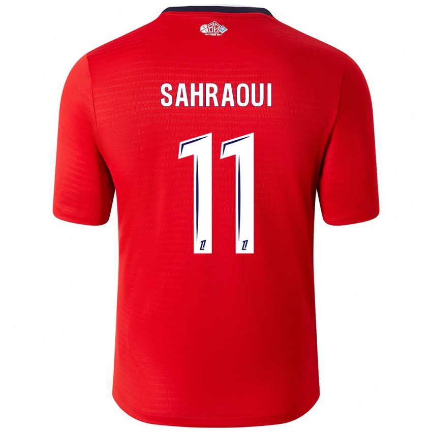 Bambino Maglia Osame Sahraoui #11 Rosso Bianco Kit Gara Home 2024/25 Maglietta