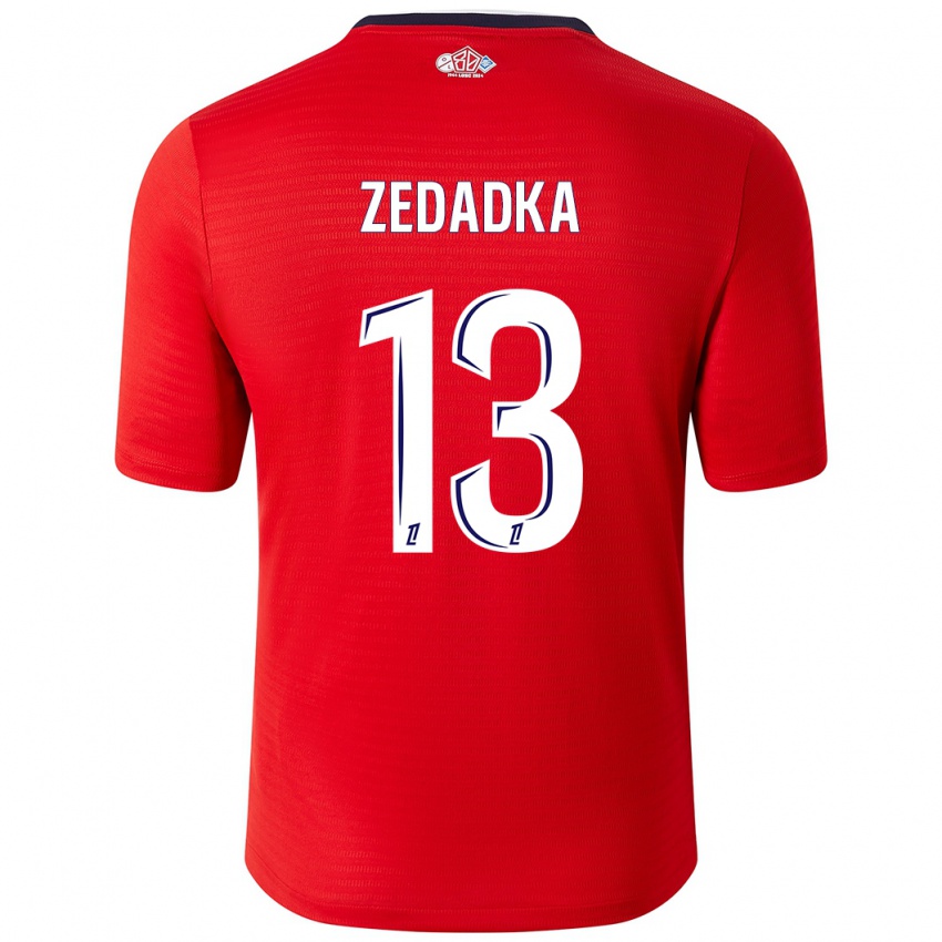 Bambino Maglia Akim Zedadka #13 Rosso Bianco Kit Gara Home 2024/25 Maglietta