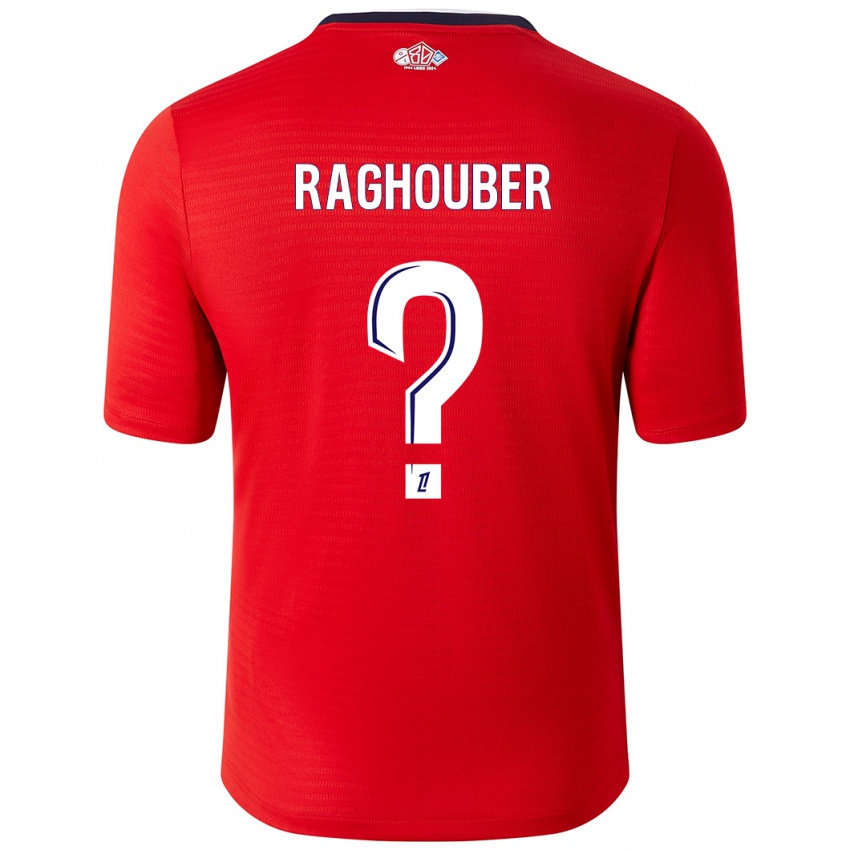 Bambino Maglia Ugo Raghouber #0 Rosso Bianco Kit Gara Home 2024/25 Maglietta