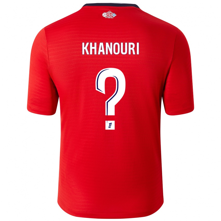 Bambino Maglia Adam Khanouri #0 Rosso Bianco Kit Gara Home 2024/25 Maglietta