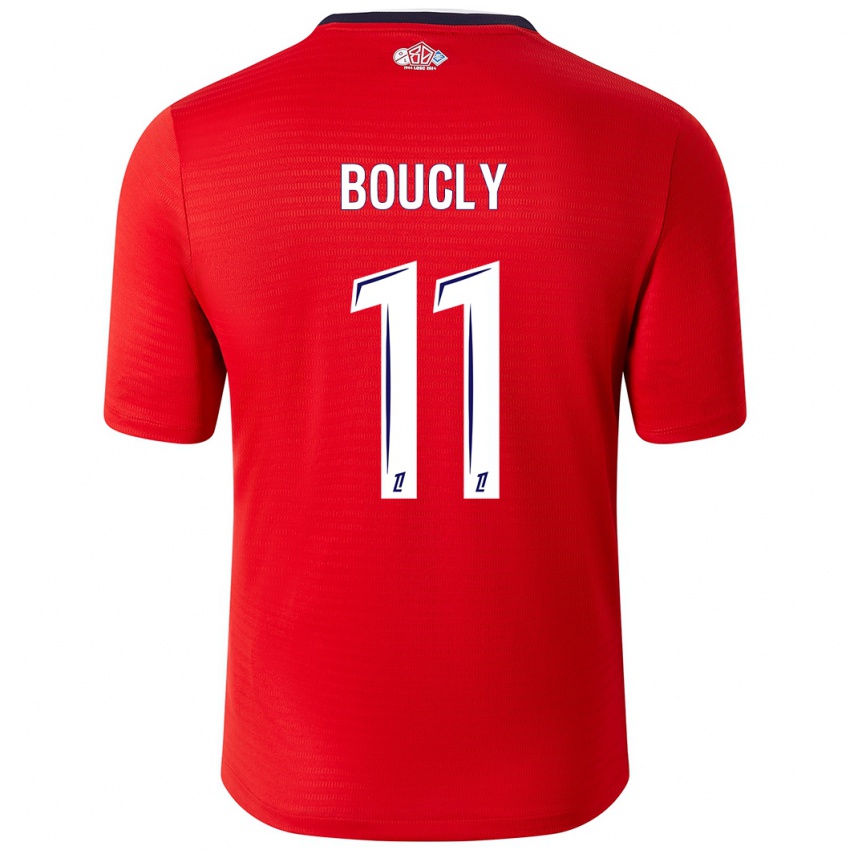 Bambino Maglia Maïté Boucly #11 Rosso Bianco Kit Gara Home 2024/25 Maglietta