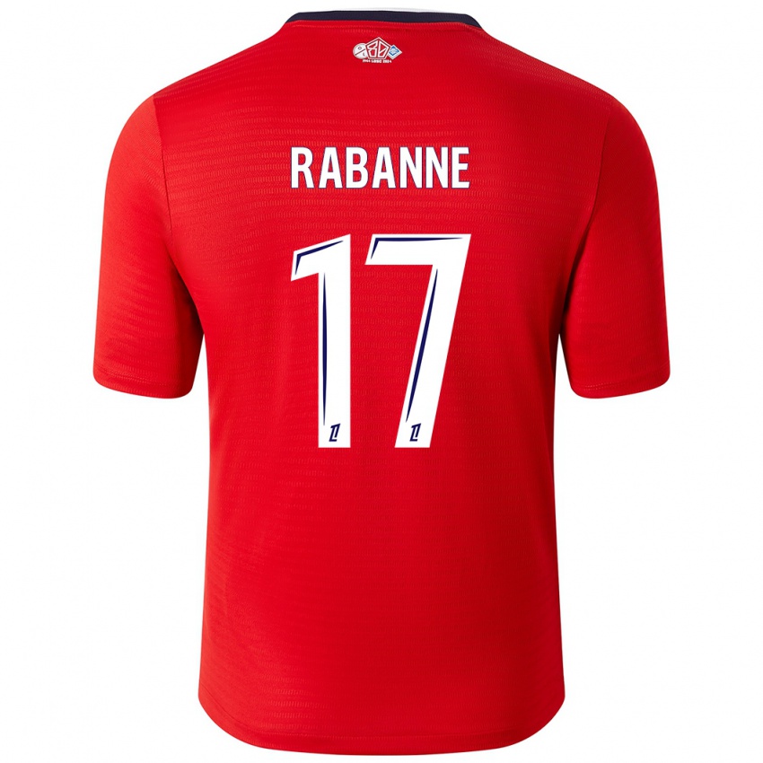 Bambino Maglia Julie Rabanne #17 Rosso Bianco Kit Gara Home 2024/25 Maglietta