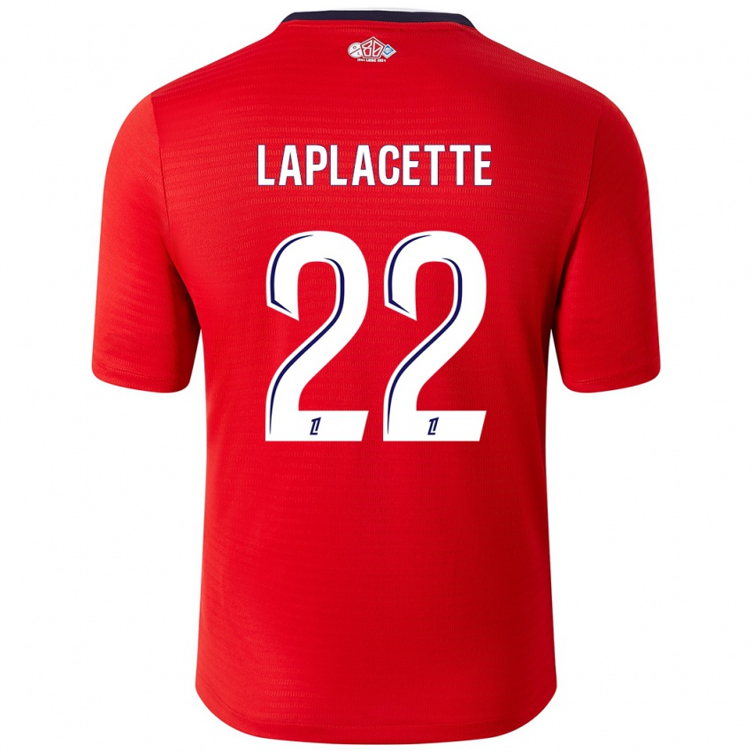 Bambino Maglia Tess Laplacette #22 Rosso Bianco Kit Gara Home 2024/25 Maglietta