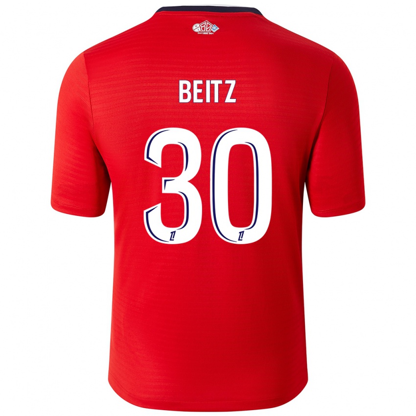 Bambino Maglia Taylor Beitz #30 Rosso Bianco Kit Gara Home 2024/25 Maglietta