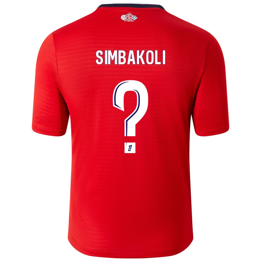 Bambino Maglia Mamadou Simbakoli #0 Rosso Bianco Kit Gara Home 2024/25 Maglietta