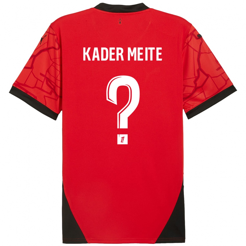 Bambino Maglia Mohamed Kader Meïté #0 Rosso Nero Kit Gara Home 2024/25 Maglietta