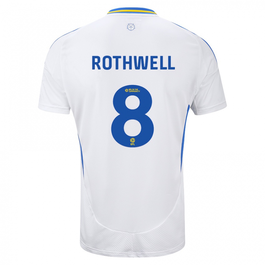 Bambino Maglia Joe Rothwell #8 Bianco Blu Kit Gara Home 2024/25 Maglietta