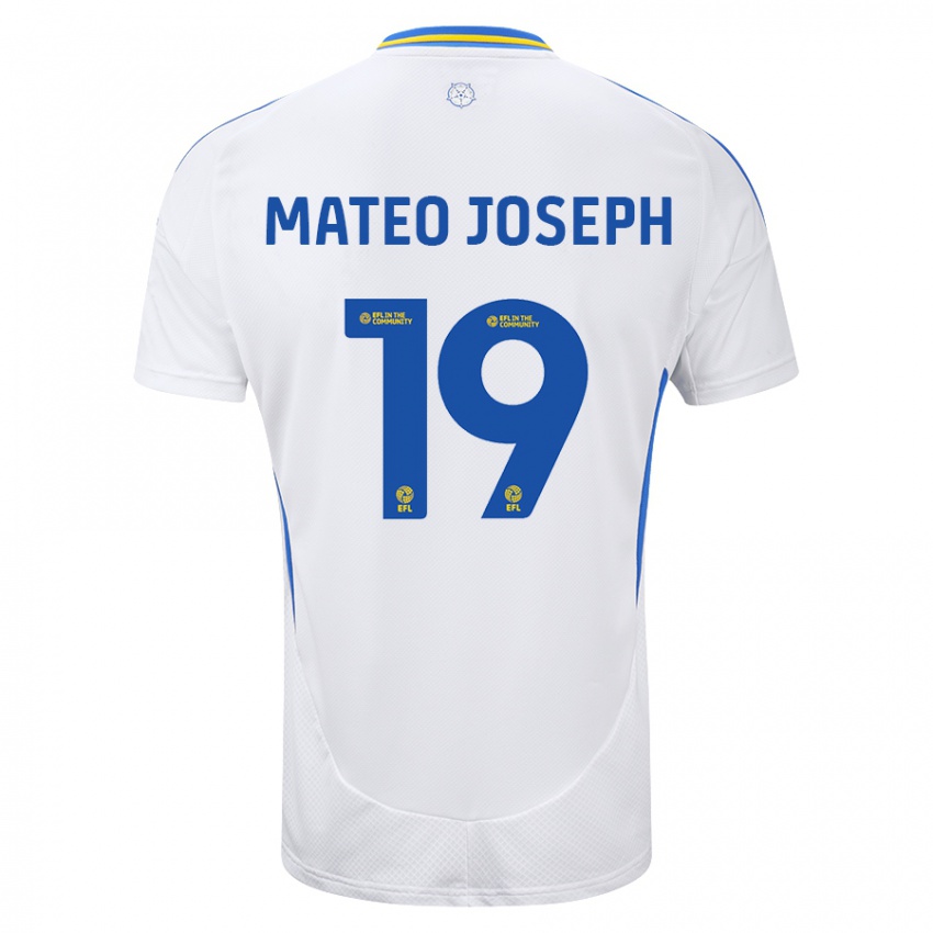 Bambino Maglia Mateo Joseph #19 Bianco Blu Kit Gara Home 2024/25 Maglietta