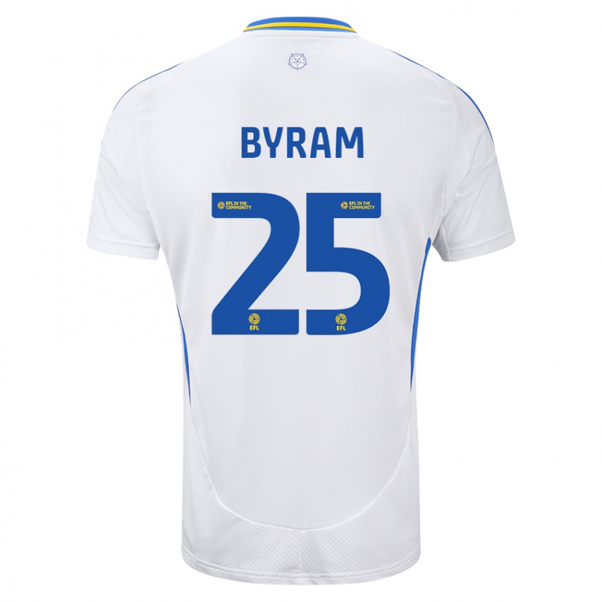 Bambino Maglia Sam Byram #25 Bianco Blu Kit Gara Home 2024/25 Maglietta