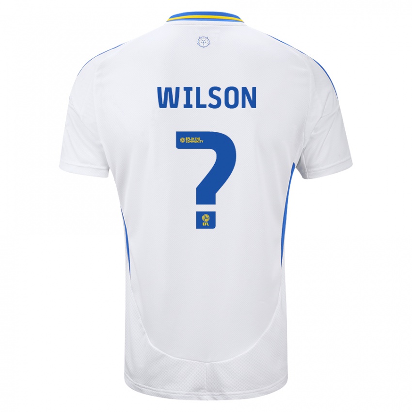 Bambino Maglia Marley Wilson #0 Bianco Blu Kit Gara Home 2024/25 Maglietta