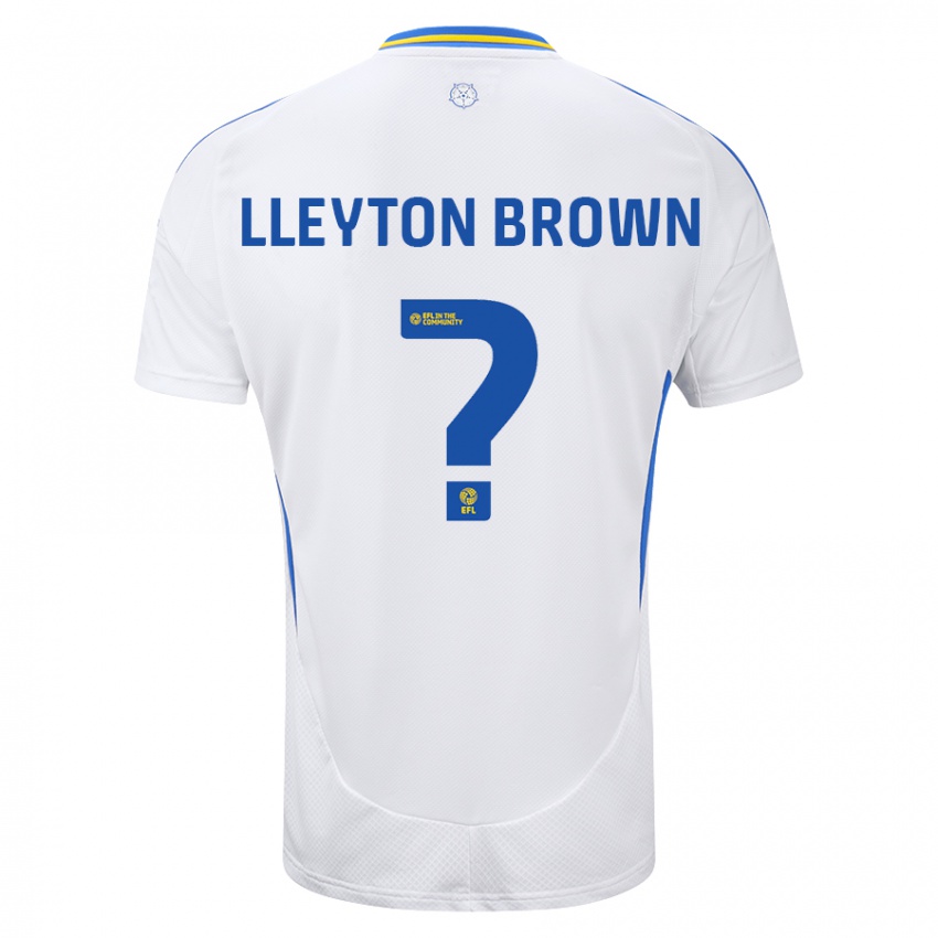 Bambino Maglia Lleyton Brown #0 Bianco Blu Kit Gara Home 2024/25 Maglietta