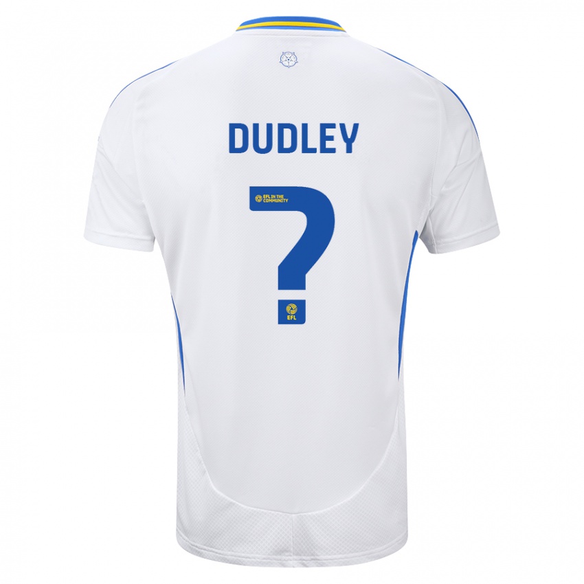 Bambino Maglia Louie Dudley #0 Bianco Blu Kit Gara Home 2024/25 Maglietta