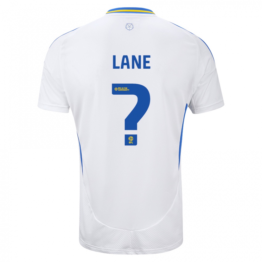 Bambino Maglia Freddie Lane #0 Bianco Blu Kit Gara Home 2024/25 Maglietta