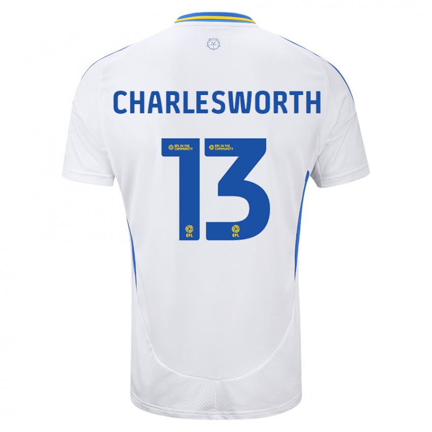 Bambino Maglia Millie Robshaw-Charlesworth #13 Bianco Blu Kit Gara Home 2024/25 Maglietta