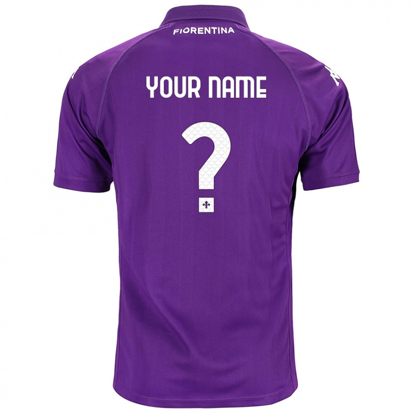 Bambino Maglia Il Tuo Nome #0 Viola Kit Gara Home 2024/25 Maglietta