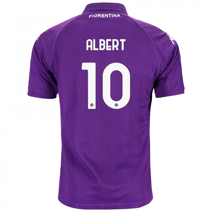 Bambino Maglia Albert Gudmundsson #10 Viola Kit Gara Home 2024/25 Maglietta