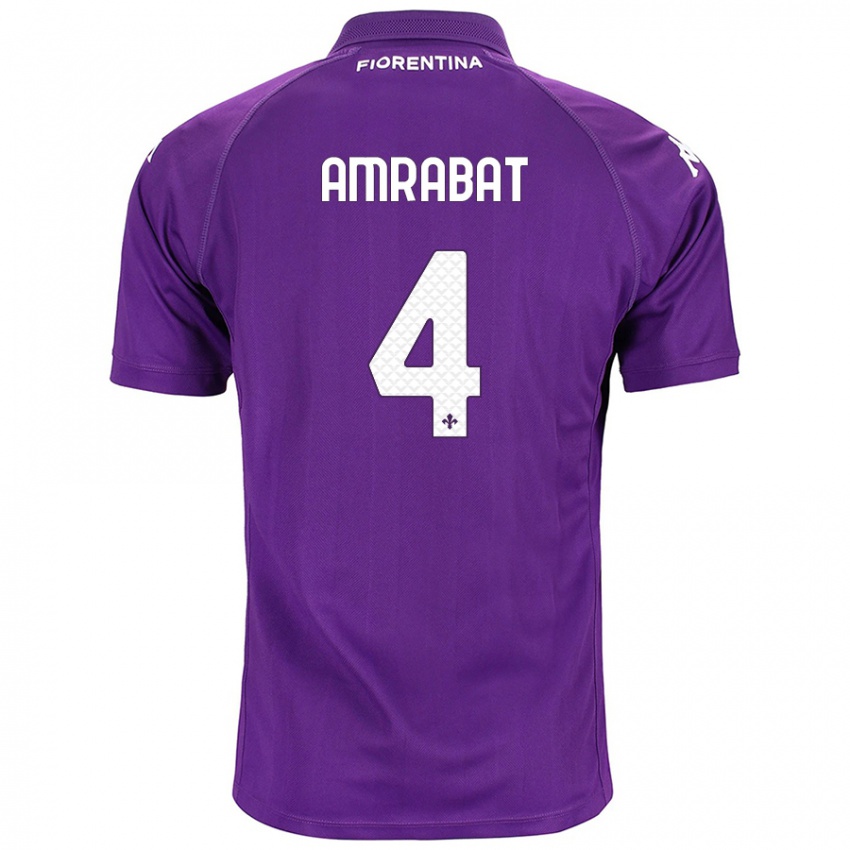 Bambino Maglia Sofyan Amrabat #4 Viola Kit Gara Home 2024/25 Maglietta