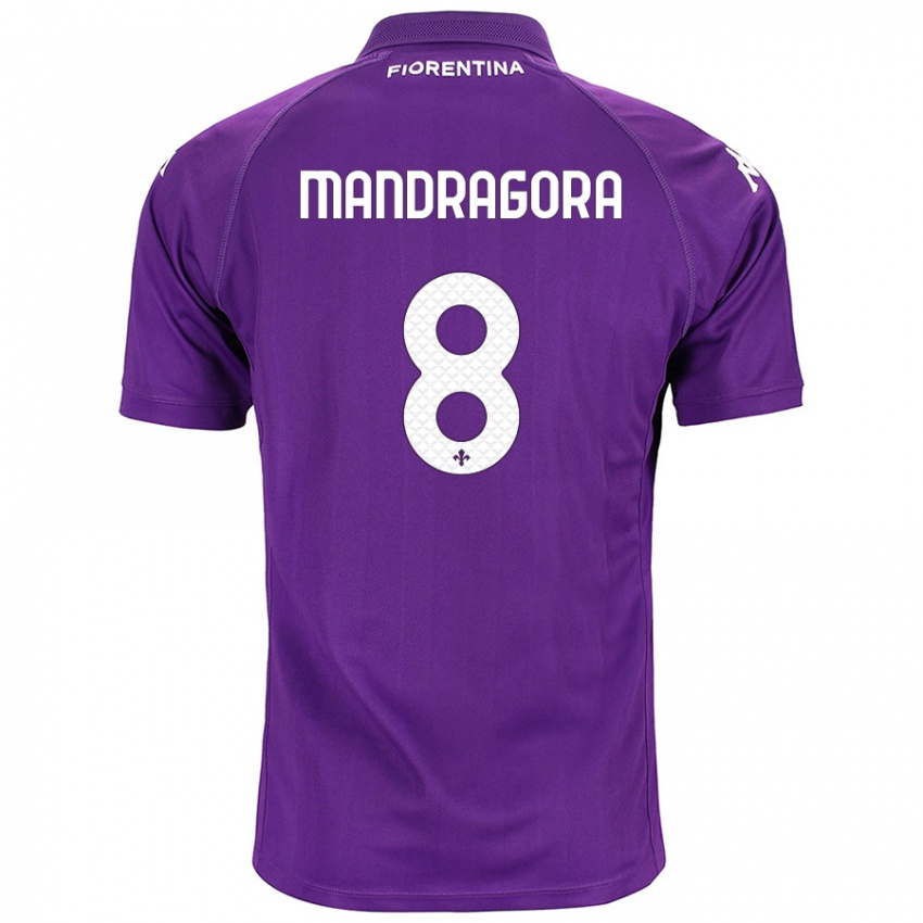 Bambino Maglia Rolando Mandragora #8 Viola Kit Gara Home 2024/25 Maglietta