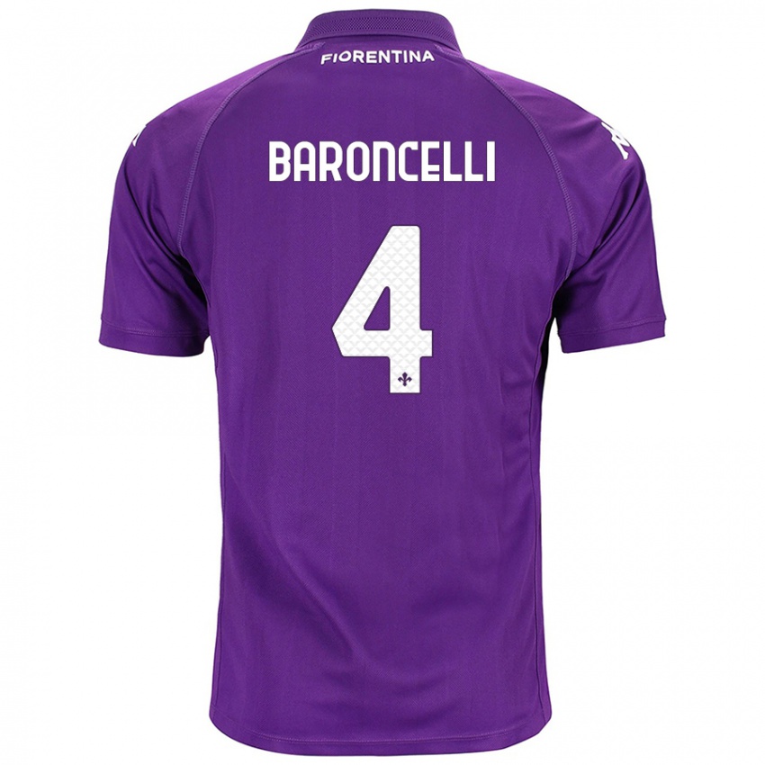 Bambino Maglia Leonardo Baroncelli #4 Viola Kit Gara Home 2024/25 Maglietta