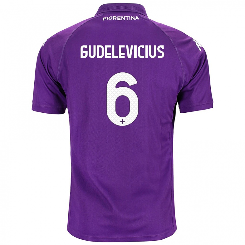 Bambino Maglia Ernestas Gudelevicius #6 Viola Kit Gara Home 2024/25 Maglietta