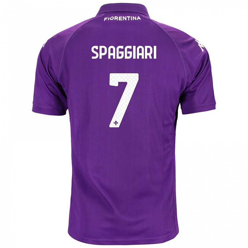 Bambino Maglia Riccardo Spaggiari #7 Viola Kit Gara Home 2024/25 Maglietta