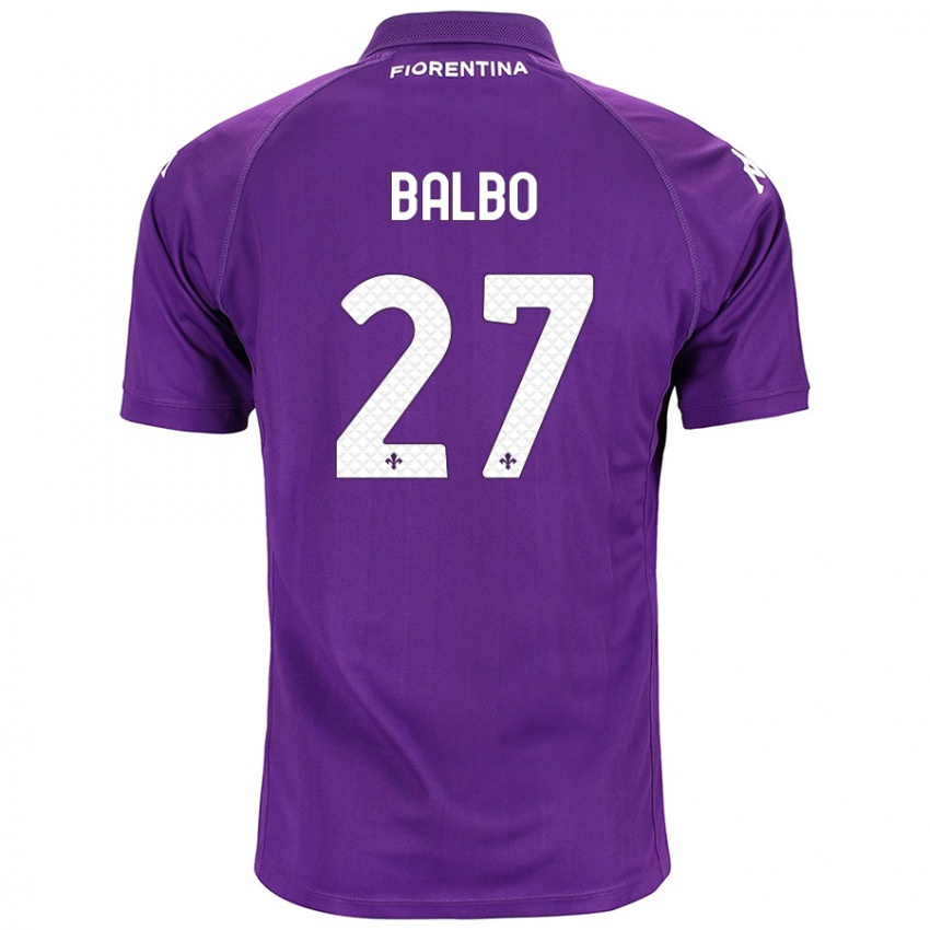 Bambino Maglia Luis Balbo #27 Viola Kit Gara Home 2024/25 Maglietta