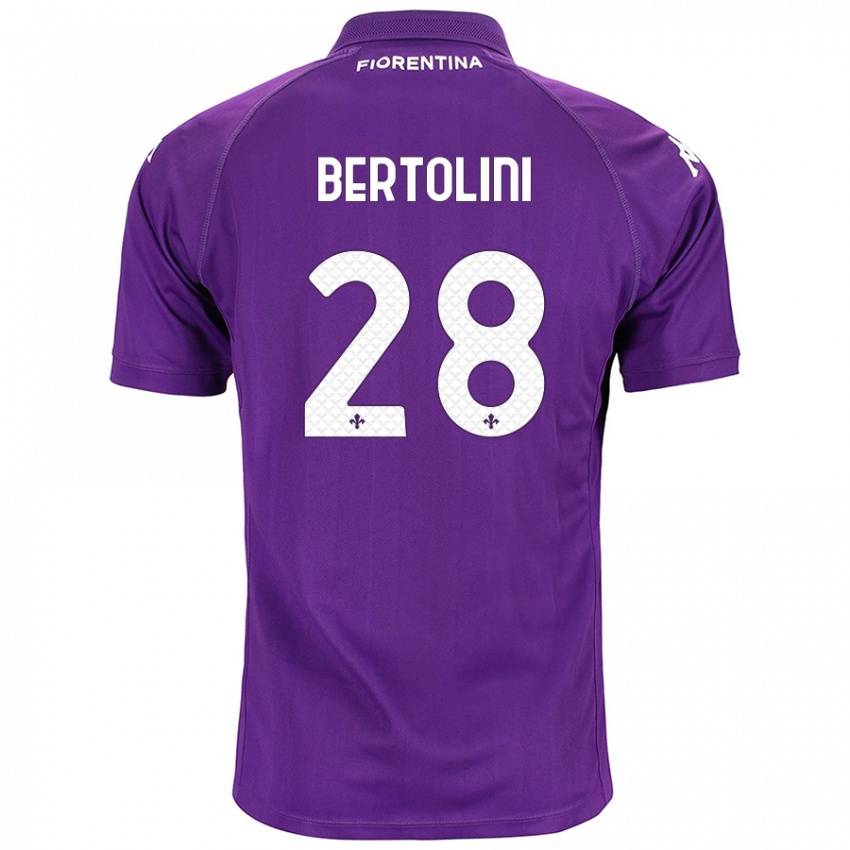 Bambino Maglia Gabriele Bertolini #28 Viola Kit Gara Home 2024/25 Maglietta