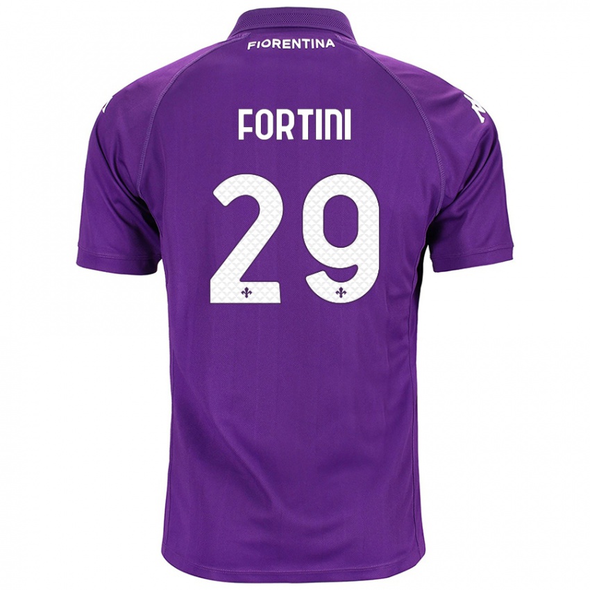 Bambino Maglia Niccolò Fortini #29 Viola Kit Gara Home 2024/25 Maglietta