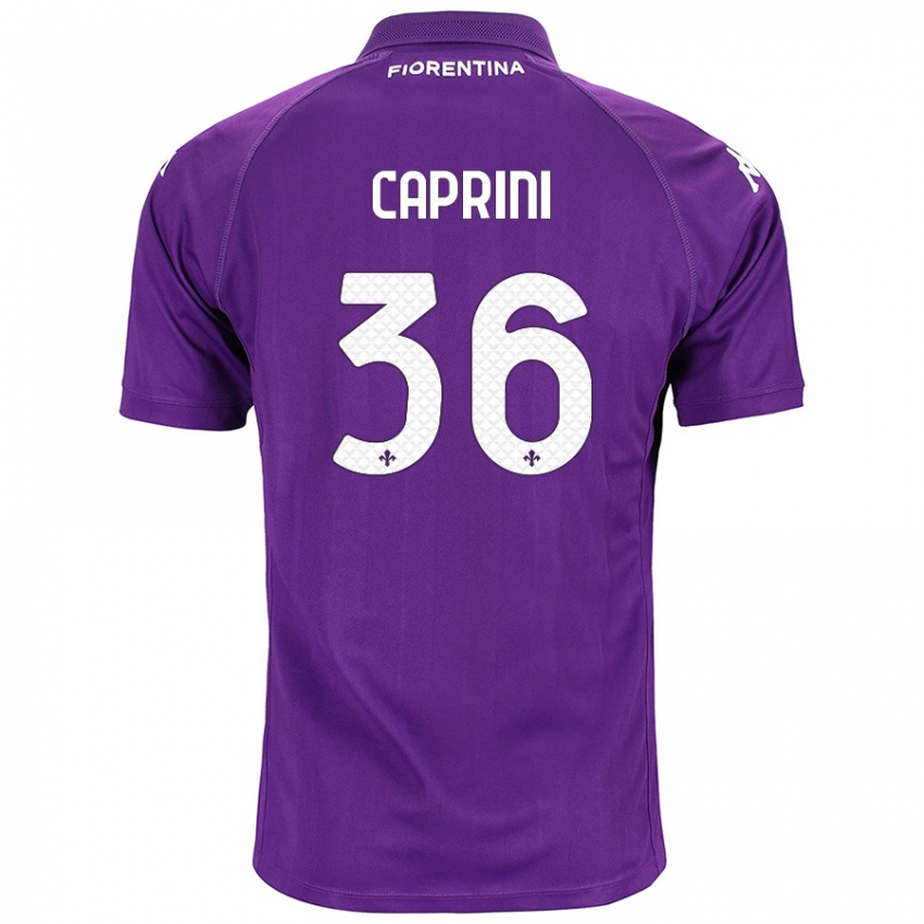 Bambino Maglia Maat Daniel Caprini #36 Viola Kit Gara Home 2024/25 Maglietta