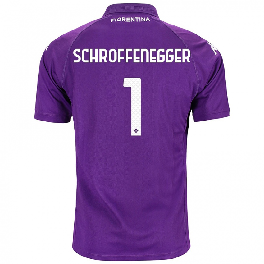 Bambino Maglia Katja Schroffenegger #1 Viola Kit Gara Home 2024/25 Maglietta