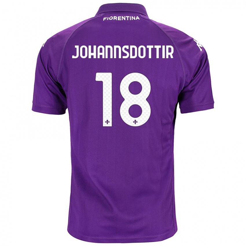 Bambino Maglia Alexandra Jóhannsdóttir #18 Viola Kit Gara Home 2024/25 Maglietta