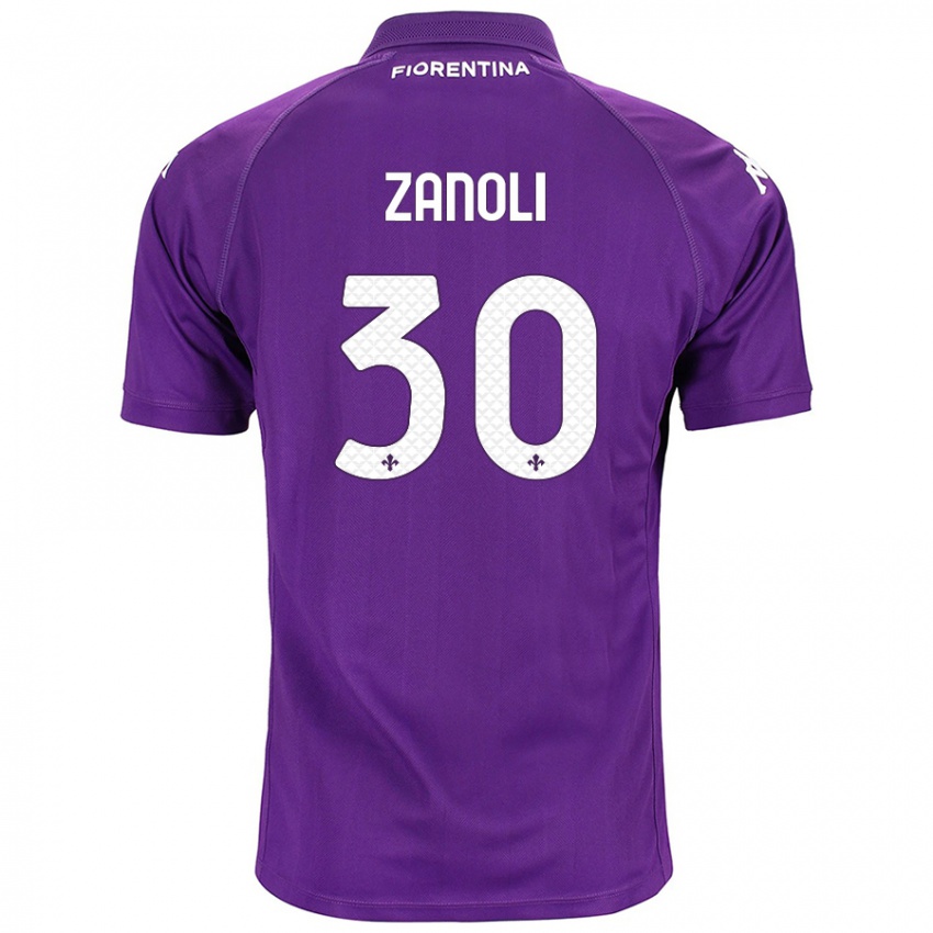 Bambino Maglia Martina Zanoli #30 Viola Kit Gara Home 2024/25 Maglietta