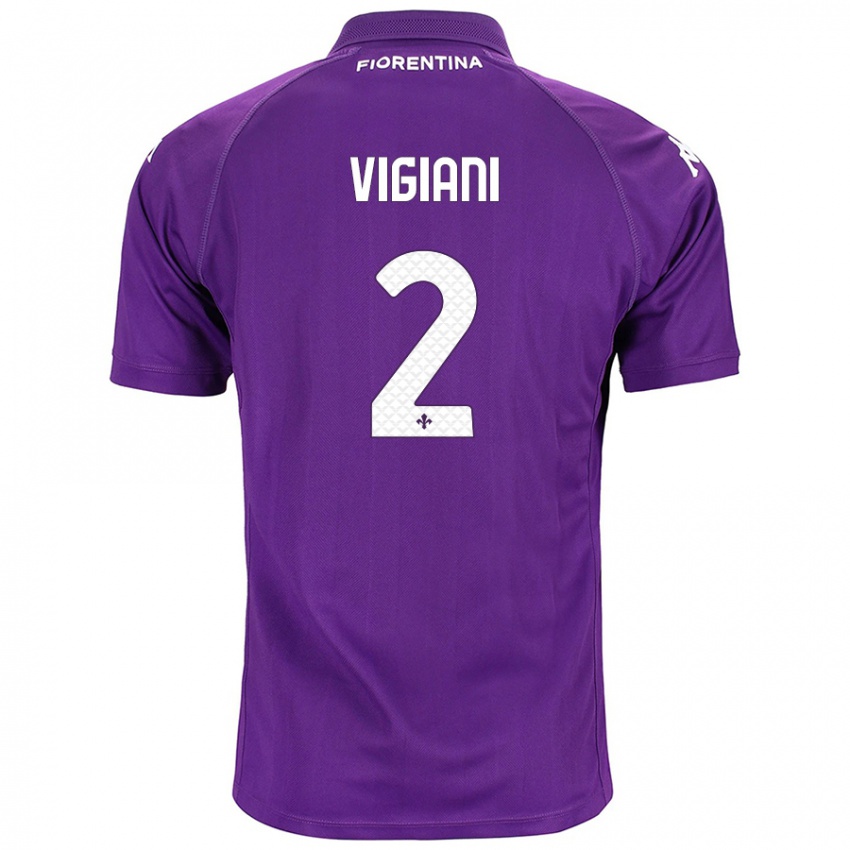 Bambino Maglia Lorenzo Vigiani #2 Viola Kit Gara Home 2024/25 Maglietta