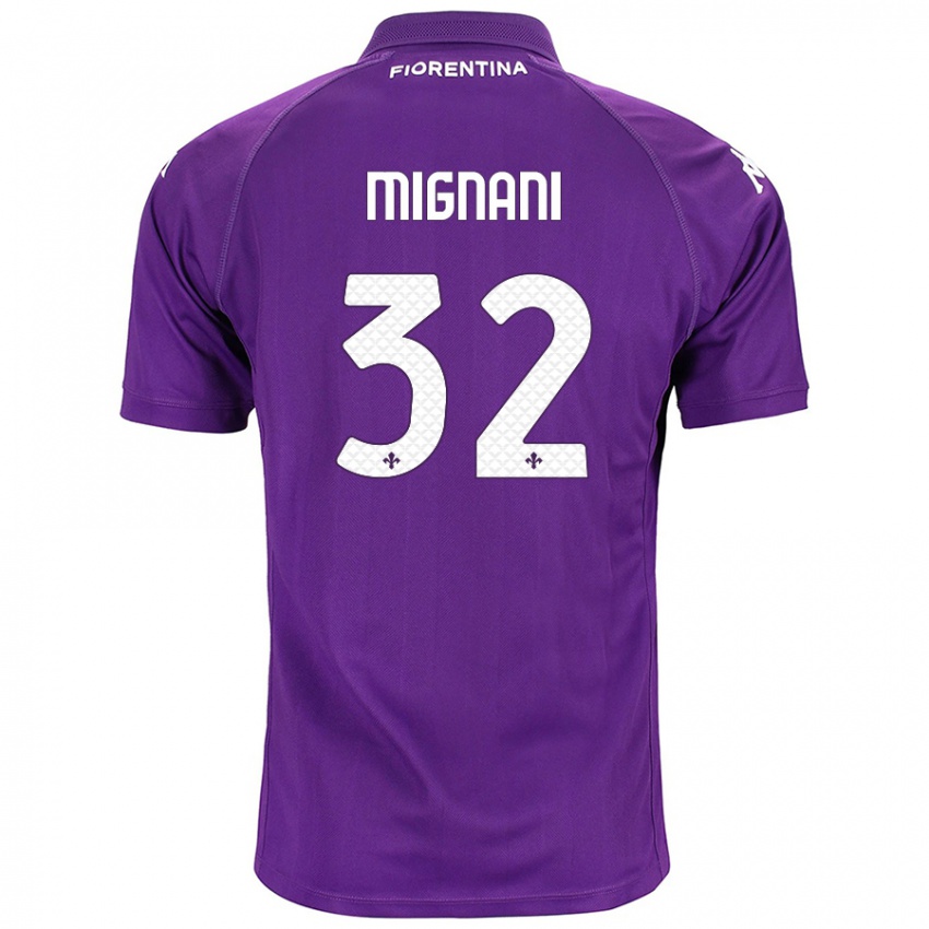 Bambino Maglia Carlo Mignani #32 Viola Kit Gara Home 2024/25 Maglietta