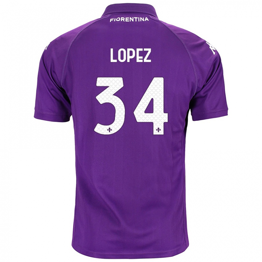 Bambino Maglia Lucas López #34 Viola Kit Gara Home 2024/25 Maglietta