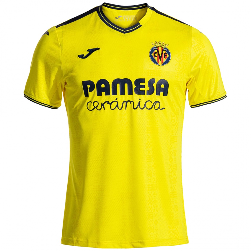 Bambino Maglia Santi Comesaña #14 Giallo Nero Kit Gara Home 2024/25 Maglietta