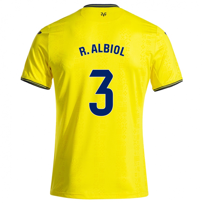 Bambino Maglia Raúl Albiol #3 Giallo Nero Kit Gara Home 2024/25 Maglietta