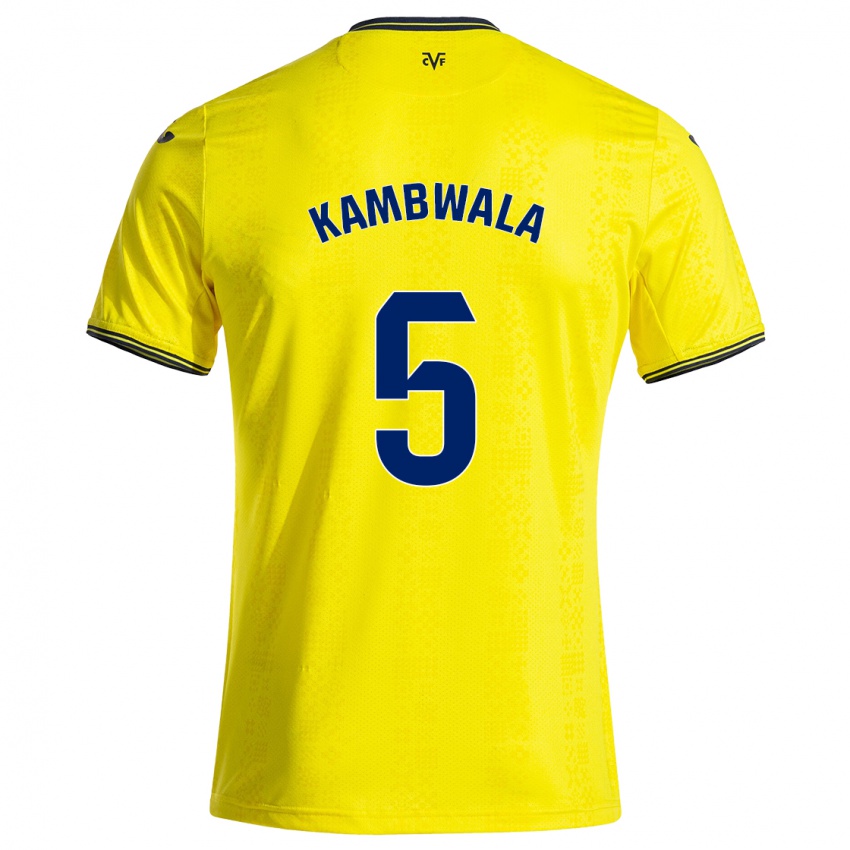 Bambino Maglia Willy Kambwala #5 Giallo Nero Kit Gara Home 2024/25 Maglietta