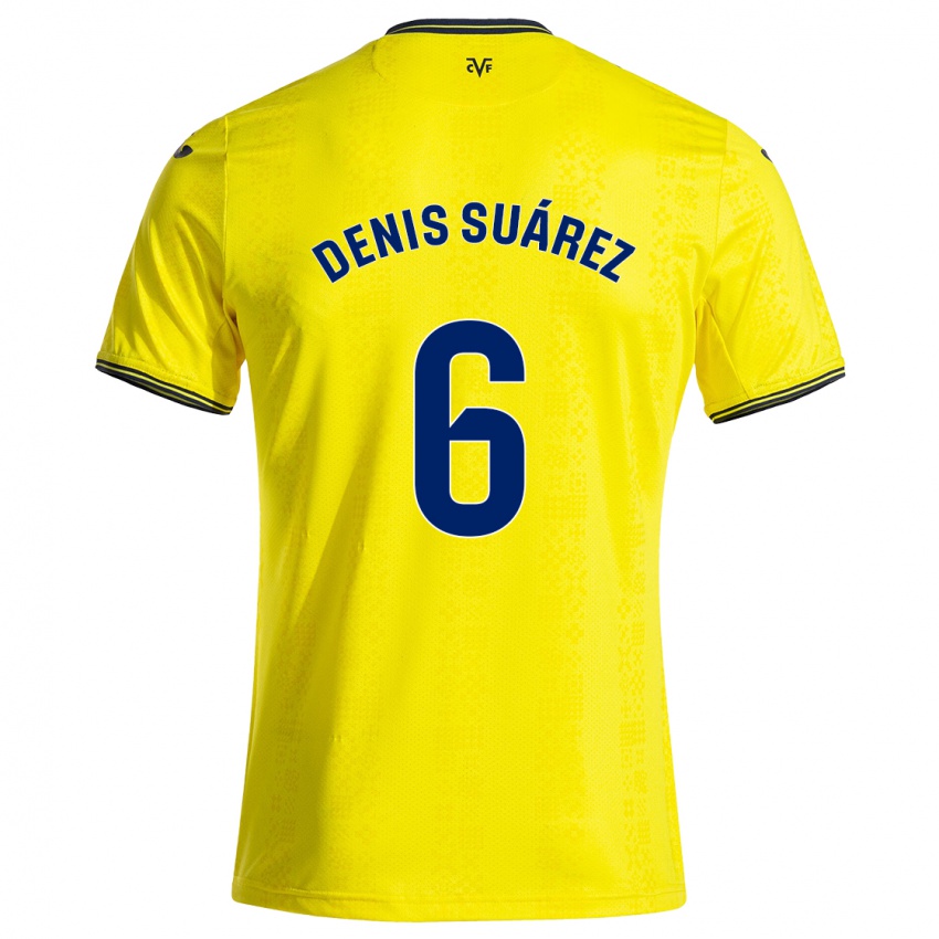 Bambino Maglia Denis Suárez #6 Giallo Nero Kit Gara Home 2024/25 Maglietta