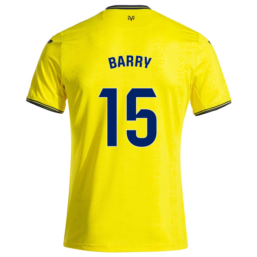 Bambino Maglia Thierno Barry #15 Giallo Nero Kit Gara Home 2024/25 Maglietta