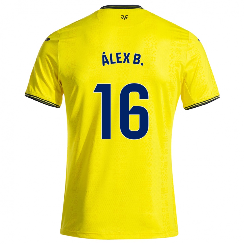 Bambino Maglia Álex Baena #16 Giallo Nero Kit Gara Home 2024/25 Maglietta