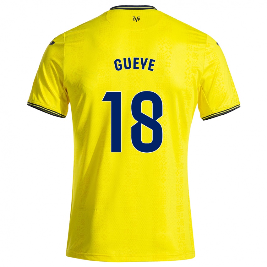 Bambino Maglia Pape Gueye #18 Giallo Nero Kit Gara Home 2024/25 Maglietta