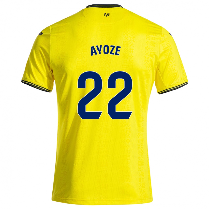 Bambino Maglia Ayoze Pérez #22 Giallo Nero Kit Gara Home 2024/25 Maglietta