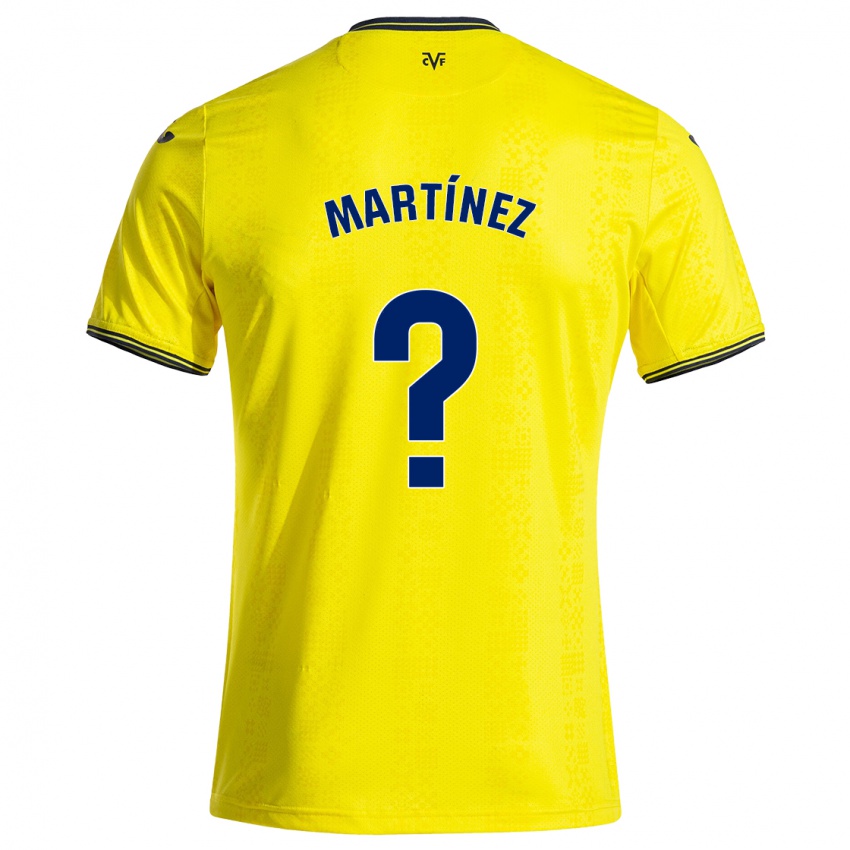 Bambino Maglia Enric Martínez #0 Giallo Nero Kit Gara Home 2024/25 Maglietta